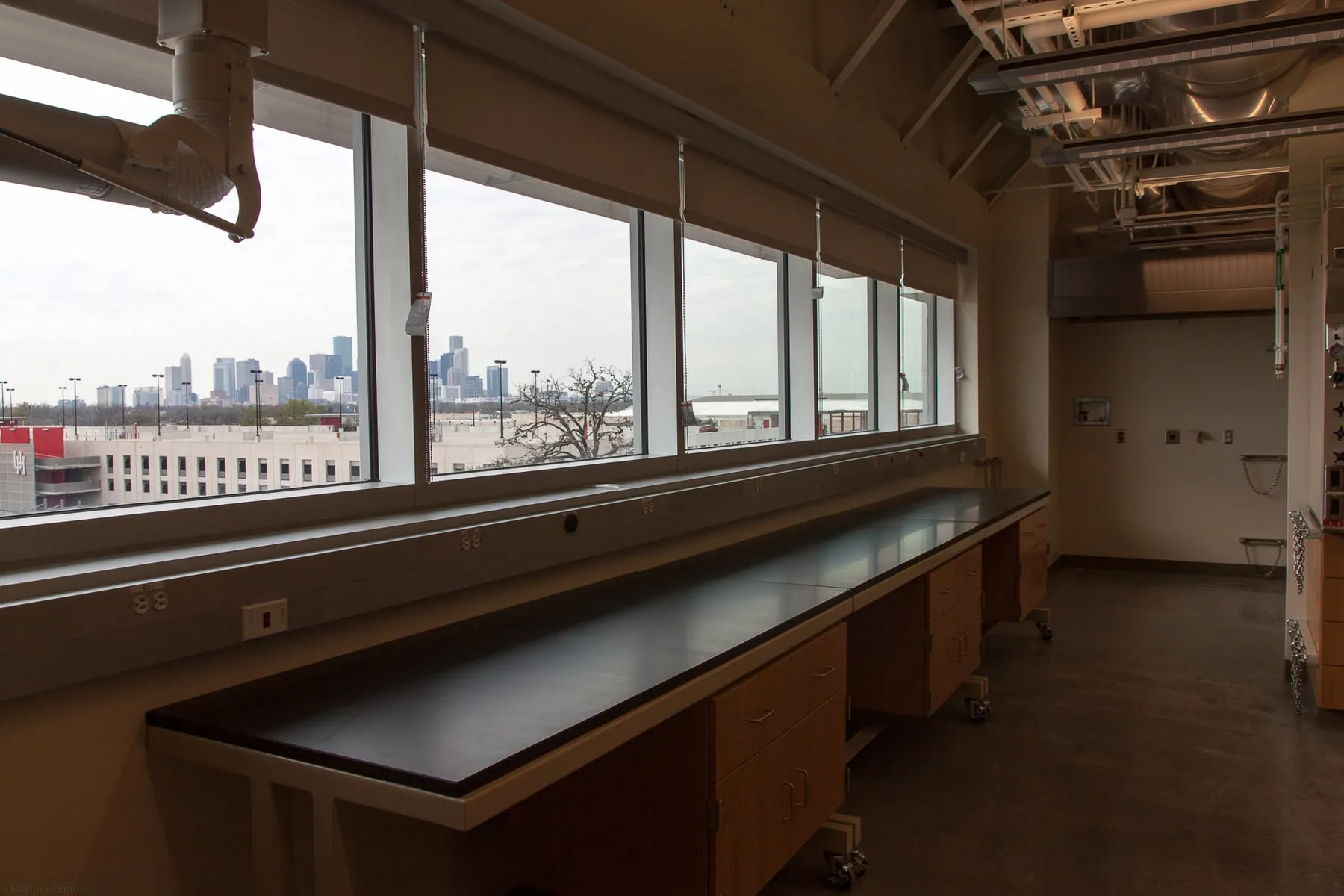 Lab view of downtown Houston